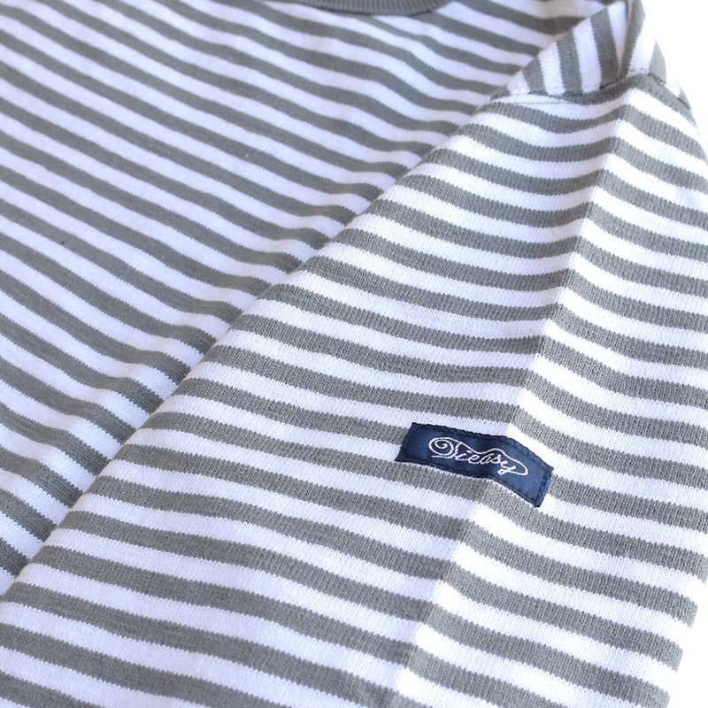 te001bd3 HDCS MICRO BORDER BASQUE SHIRT DEAN GREY × WHITE