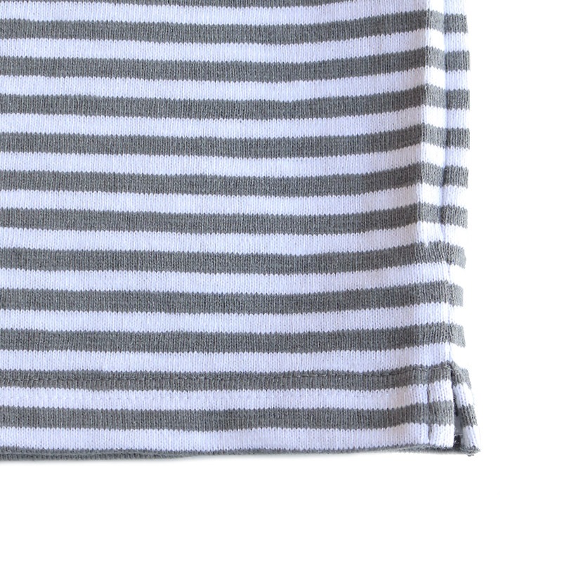 te001bd3 HDCS MICRO BORDER BASQUE SHIRT DEAN GREY × WHITE