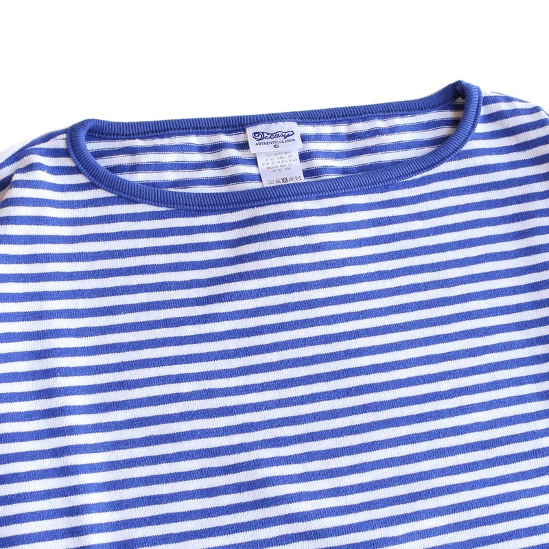 te001bd3 HDCS MICRO BORDER BASQUE SHIRT ROYAL BLUE × WHITE