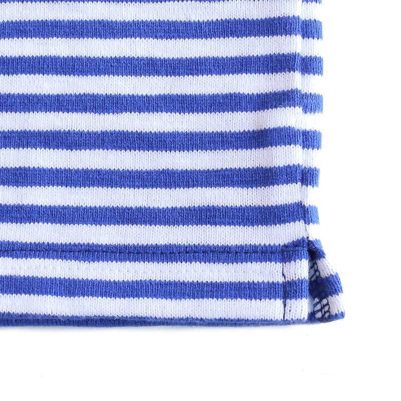 te001bd3 HDCS MICRO BORDER BASQUE SHIRT ROYAL BLUE × WHITE