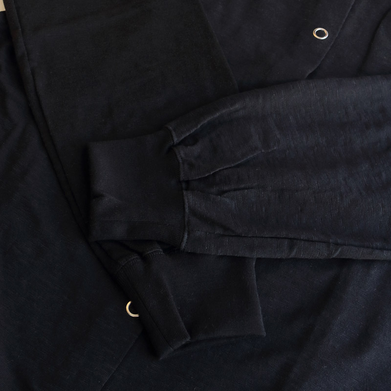 te001LT-SCDS/HDCS SNAP CARDIGAN BLACK