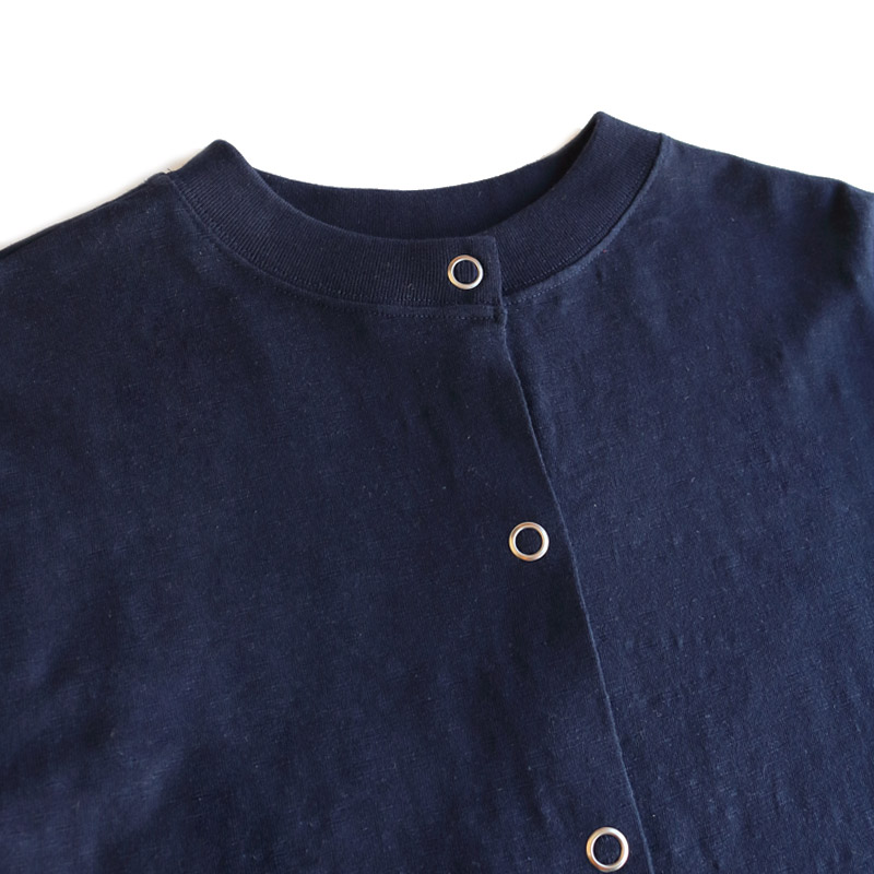 te001LT-SCDS/HDCS SNAP CARDIGAN DK NAVY