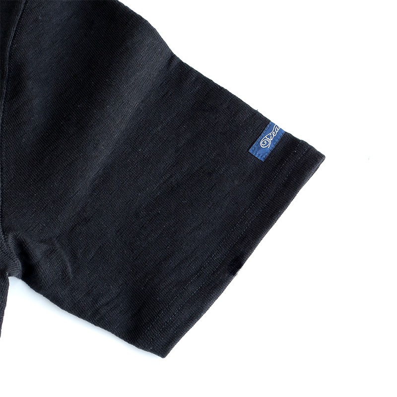 te001SS HDCS BOATNECK S/S BASQUE SHIRT BLACK