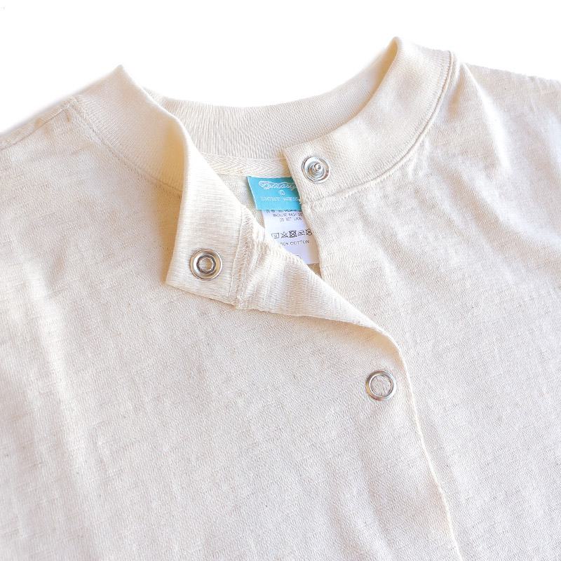 te001LT-SCDS/HDCS SNAP CARDIGAN NATURAL