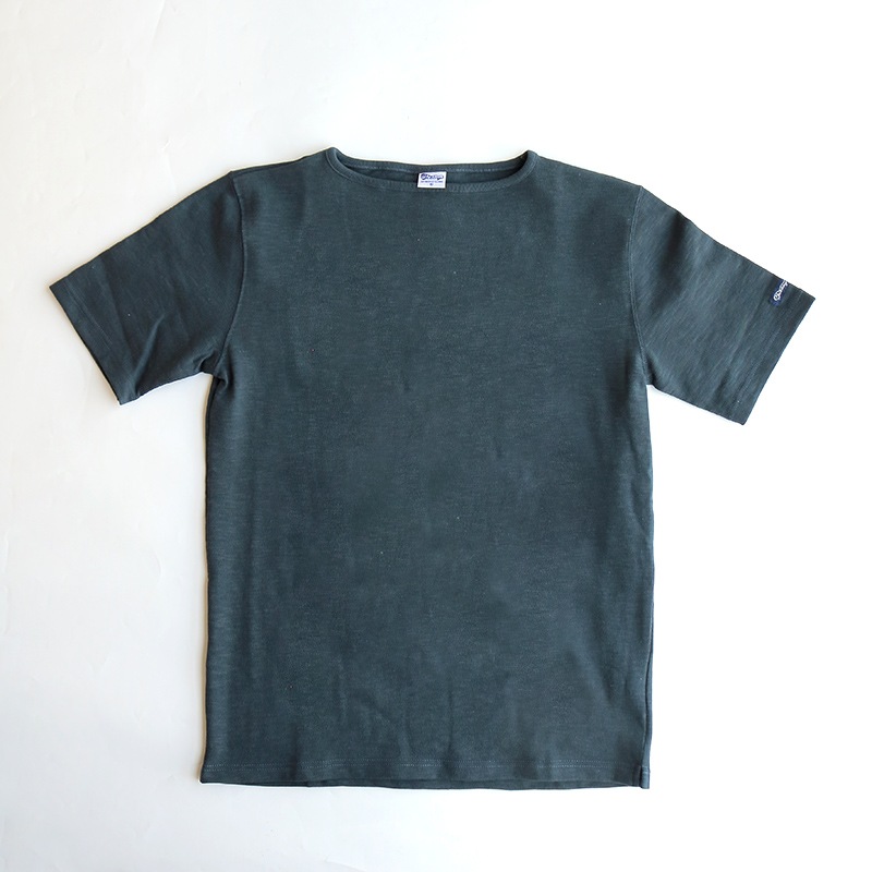 te001SS HDCS BOATNECK S/S BASQUE SHIRT FADE NAVY