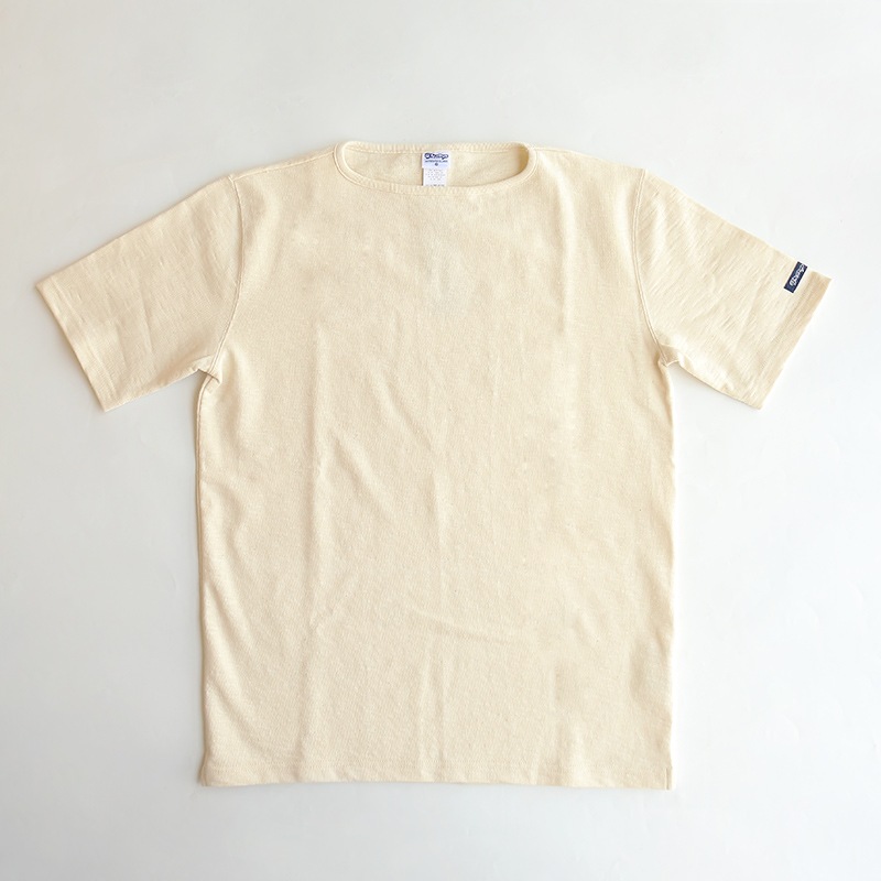 te001SS HDCS BOATNECK S/S BASQUE SHIRT NATURAL