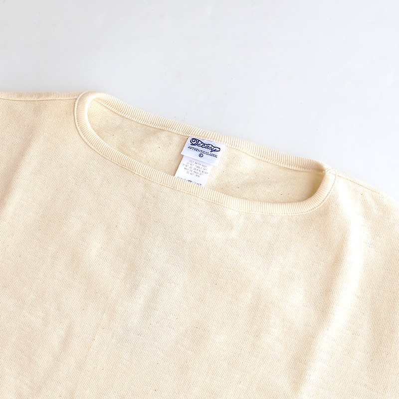 te001SS HDCS BOATNECK S/S BASQUE SHIRT NATURAL