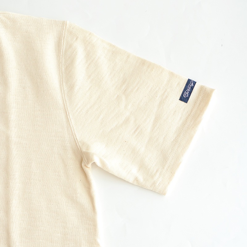 te001SS HDCS BOATNECK S/S BASQUE SHIRT NATURAL