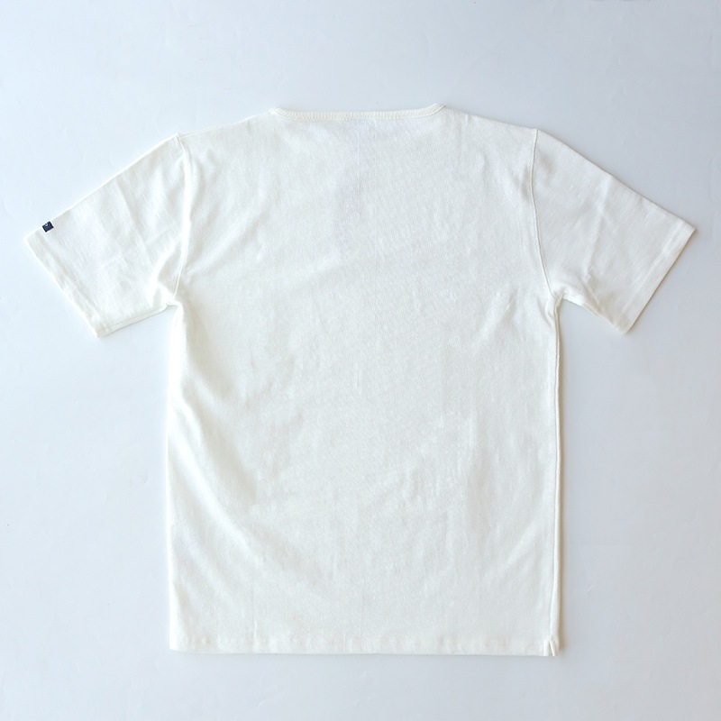 te001SS HDCS BOATNECK S/S BASQUE SHIRT WHITE