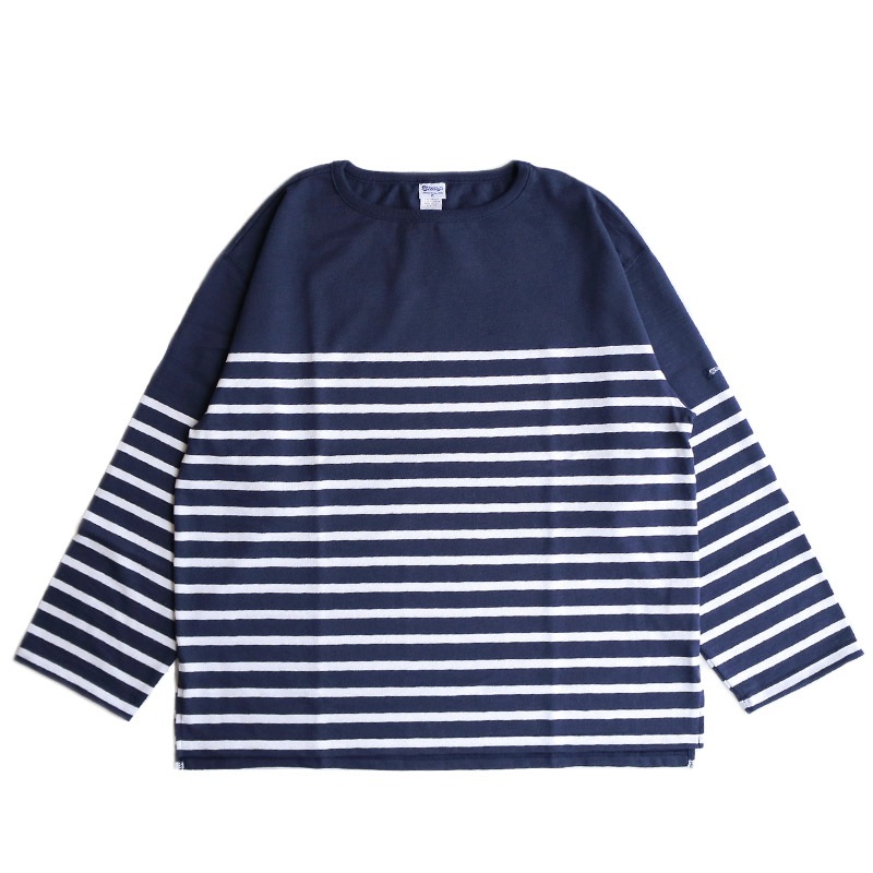 te001bdk-bg2 HDCS KATANUKI BIG BOAT NECK NAVY × WHITE
