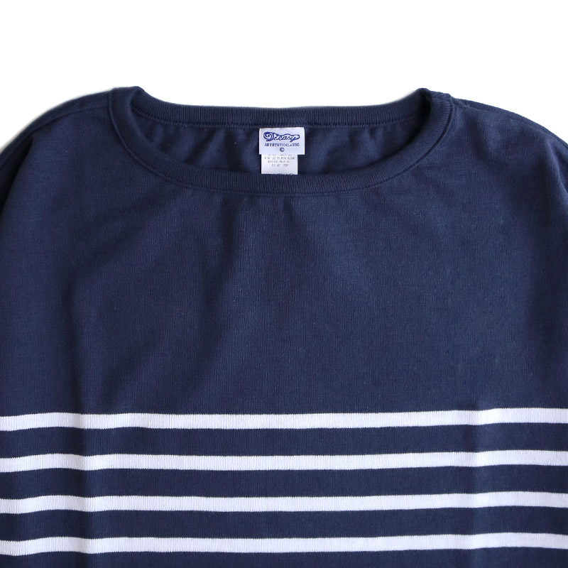 te001bdk-bg2 HDCS KATANUKI BIG BOAT NECK NAVY × WHITE