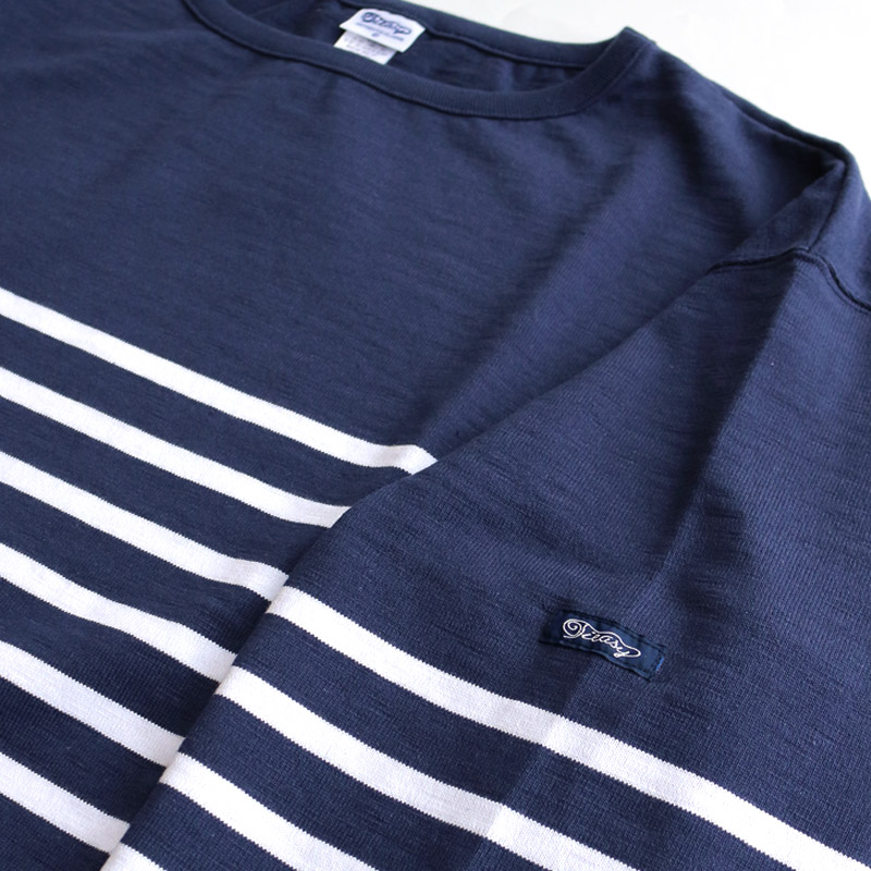 te001bdk-bg2 HDCS KATANUKI BIG BOAT NECK NAVY × WHITE