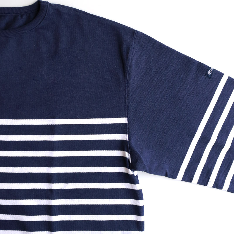 te001bdk-bg2 HDCS KATANUKI BIG BOAT NECK NAVY × WHITE