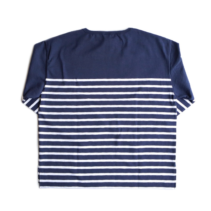 te001bdk-bg2 HDCS KATANUKI BIG BOAT NECK NAVY × WHITE