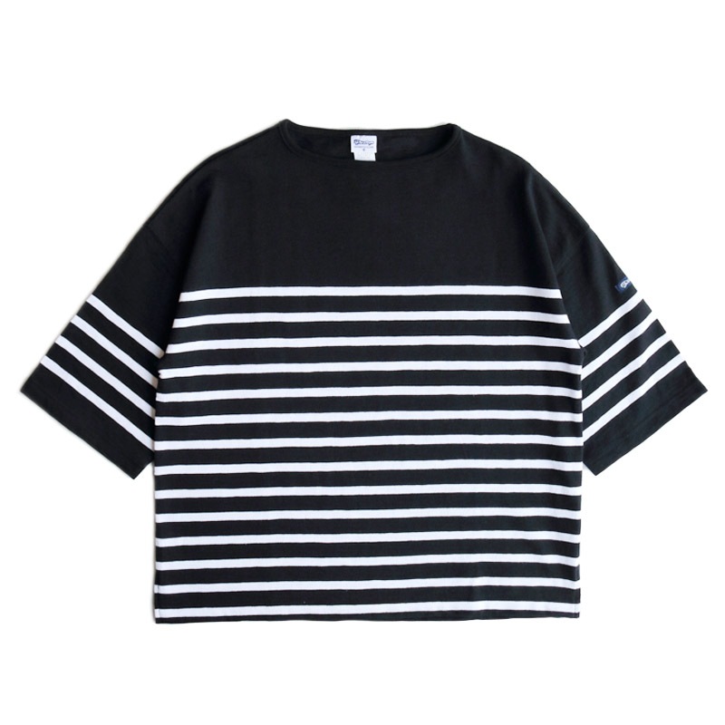 te001ds-bdkss HDCD KATANUKI DROP SHOULDER BLACK × WHITE