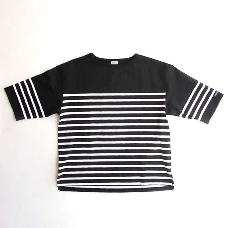 te001ss-bdbg-K2 HDCS BIG KATANUKI BOATNECK-T BLACK × WHITE | HDCS