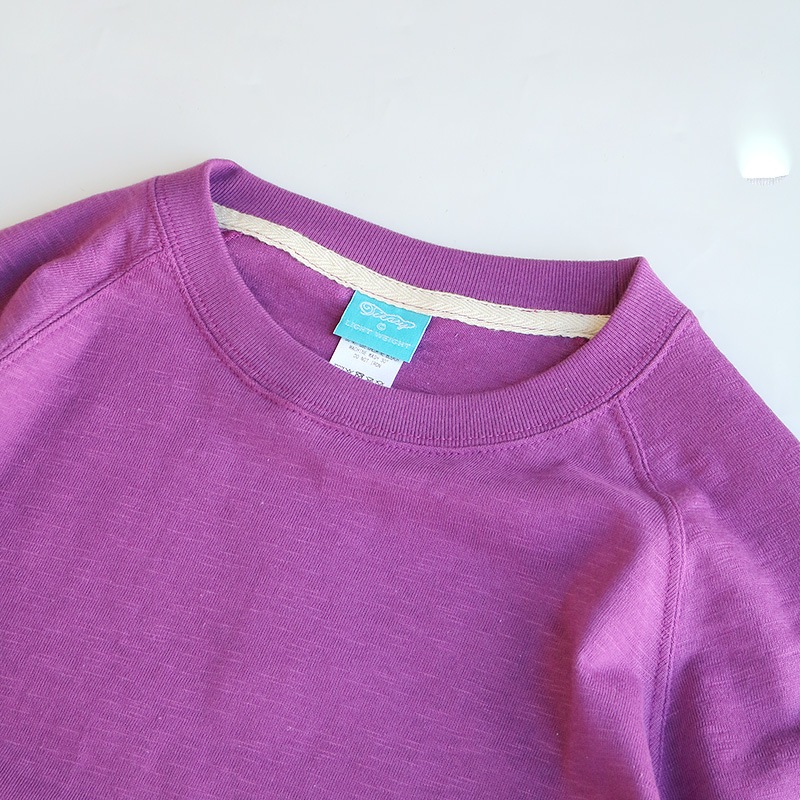 te001LT-CR34 HDCS LIGHT RAGLAN 3/4 CREW-T RASPBERRY