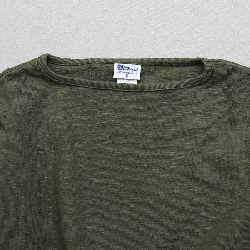 te001 HDCS BOATNECK BASQUE SHIRT MILITARY GREEN