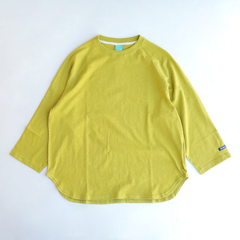 te001LT-CR34 HDCS LIGHT RAGLAN 3/4 CREW-T LIME