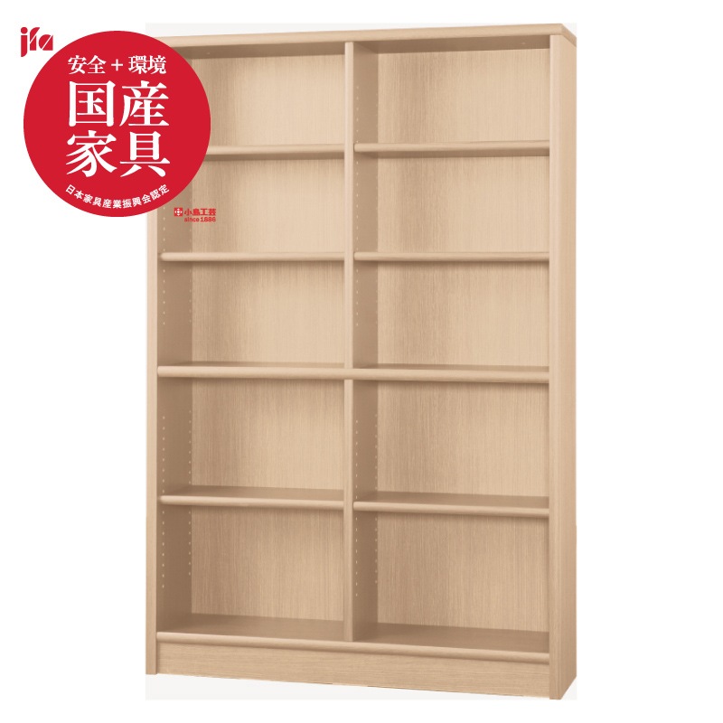 送料のみ！木製　タンス　本棚　食器戸棚　棚有り ブラウン✨ 小島工芸 収納棚 TOF-60オープン【大型商品配送便でのお届け】の通販