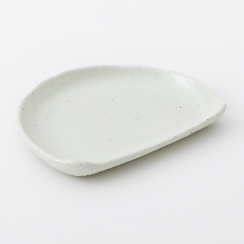 石木文　プレート　皿 プレート IF 石目7.5半月皿 白の通販｜東京インテリア公式通販