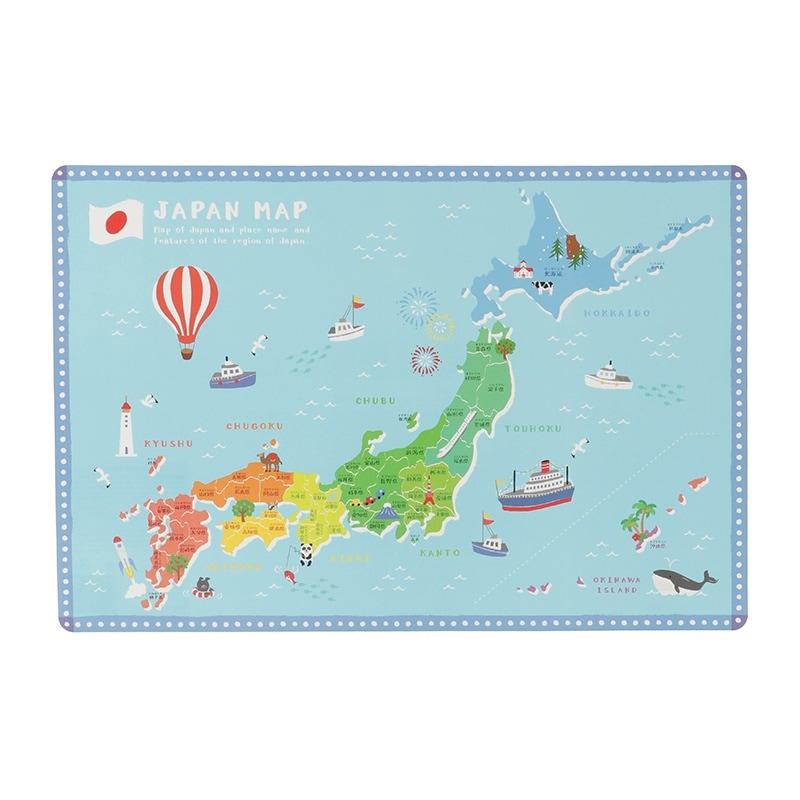 ポリランチョンマット 57013 WORLD MAPの通販｜東京インテリア