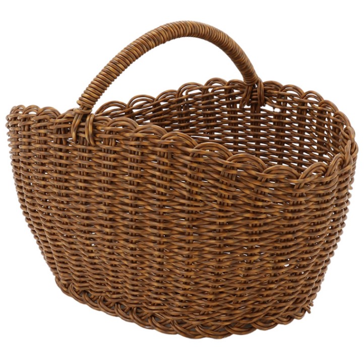 洗える手編みのカゴバスケット ユティル 9224-0014 オーバルワン