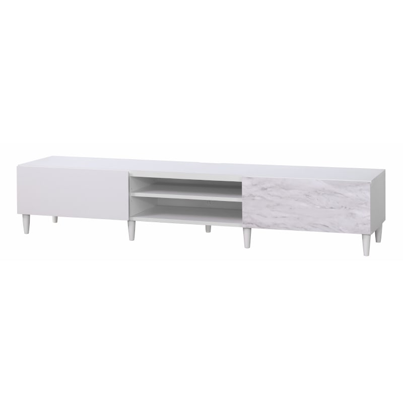 テレビボード ローボード レトロモダン 白 幅118㎝ 白井産業 レトロア