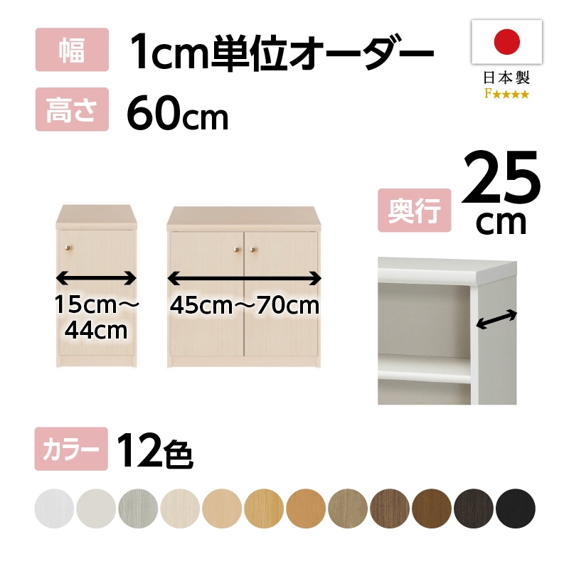 お客様組立商品】オーダーラック奥行25cmスリムレギュラー〔標準棚板