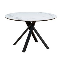 セラミックテーブル ガリシア2 115丸WH【大型商品配送】