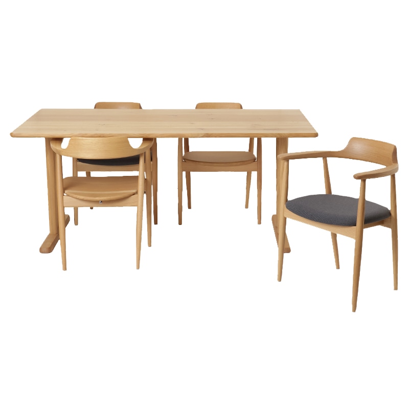 キツツキマーク 飛騨産業 ダイニングセットの椅子⑤ ダイニング5点