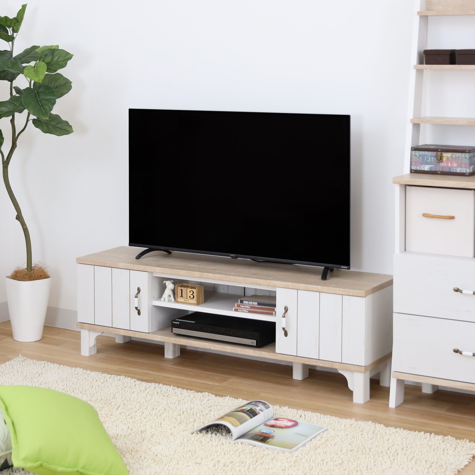ローボード ブランパーニュ IF BLP-4514DWH 白井産業【お客様組立商品