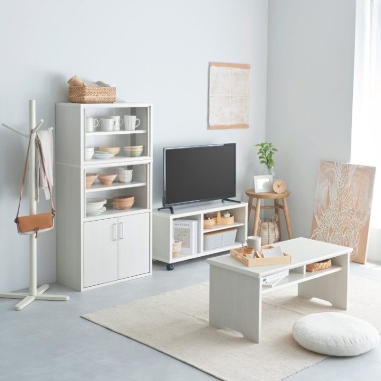 unico ウニコ◾️MANOA 木製テーブル センターテーブル テレビ台 白 unico ウニコ◾️MANOA 木製テーブル センターテーブル テレビ台 白