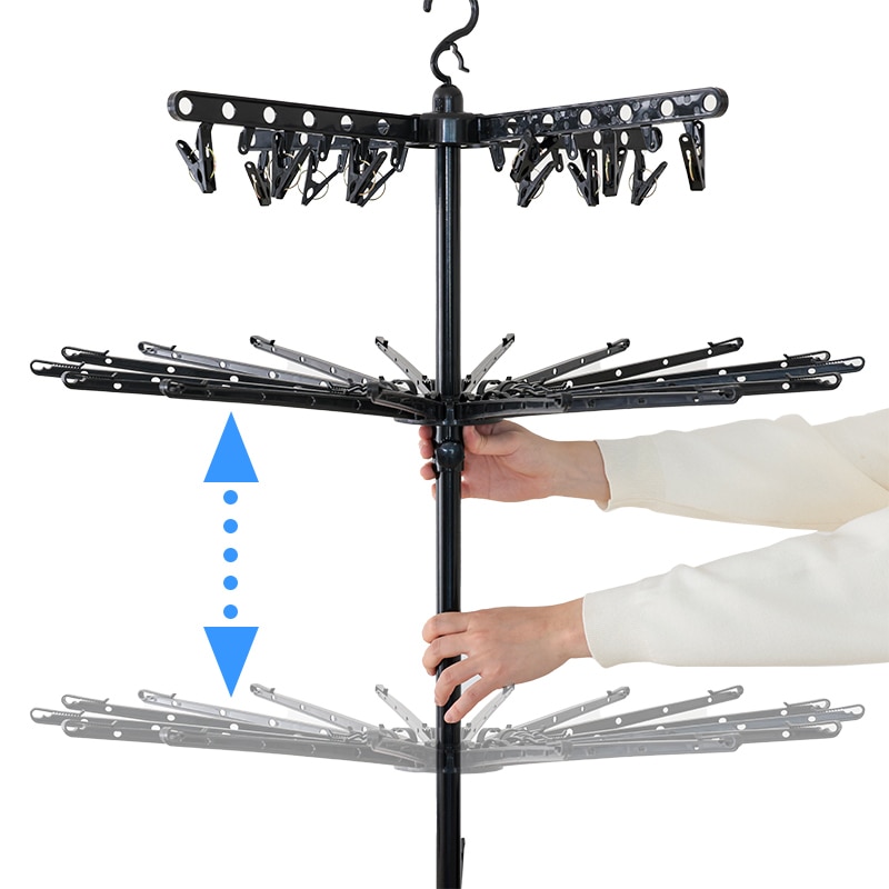 パラソルハンガー if Andy 3段パラソル04-004-3 BK【お客様組立商品