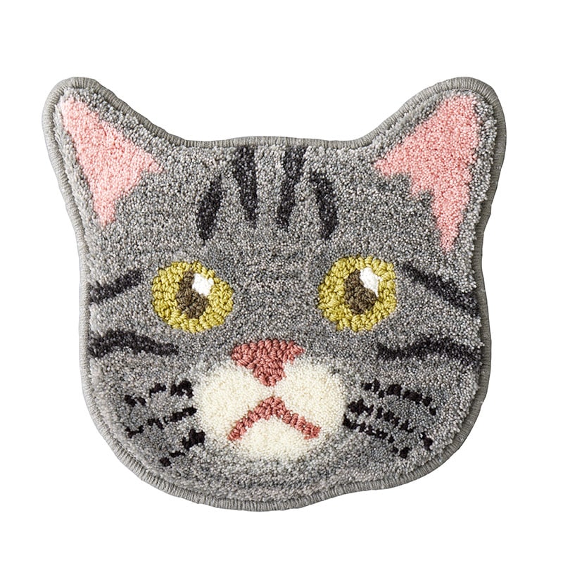 【 La Renaissance 】猫と花の温活セット 刺繍マット アクセントマット ネコカオ サバトラの通販｜東京インテリア公式通販