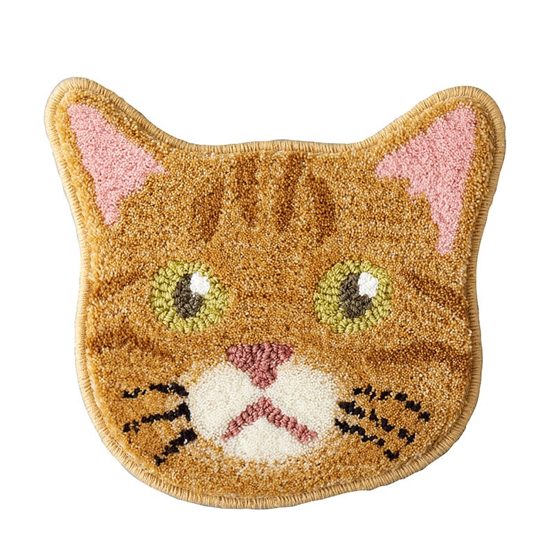 「塗装」どらねこ アクセントマット ネコカオ キジトラの通販|東京インテリア公式通販