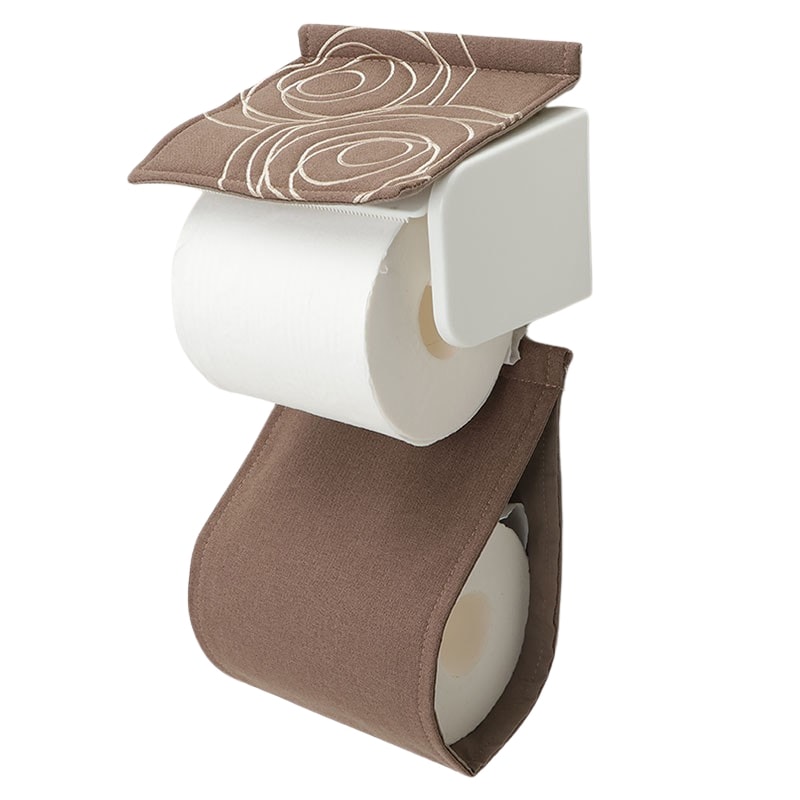 ペーパーホルダー ウッド&スチール 棚付き BR 2連の通販｜東京