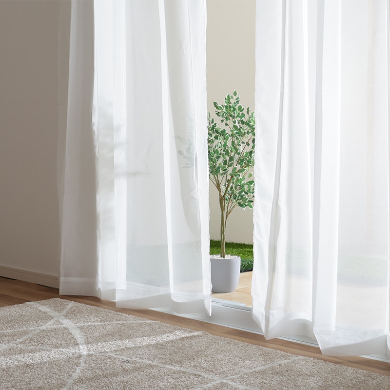 あなたのお好みサイズで仕立てるレ―スカ―テン（IV) UVカット遮熱ミラーレースカーテン - インテリアの通販なら