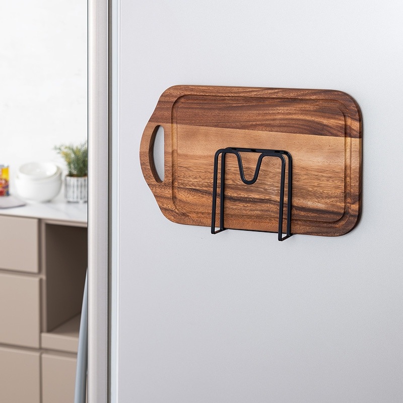 マニー　ローズアイアン　キッチンクロスホルダー 鍋蓋まな板ホルダー Andy マグネット蓋とまな板ホルダー BK の通販