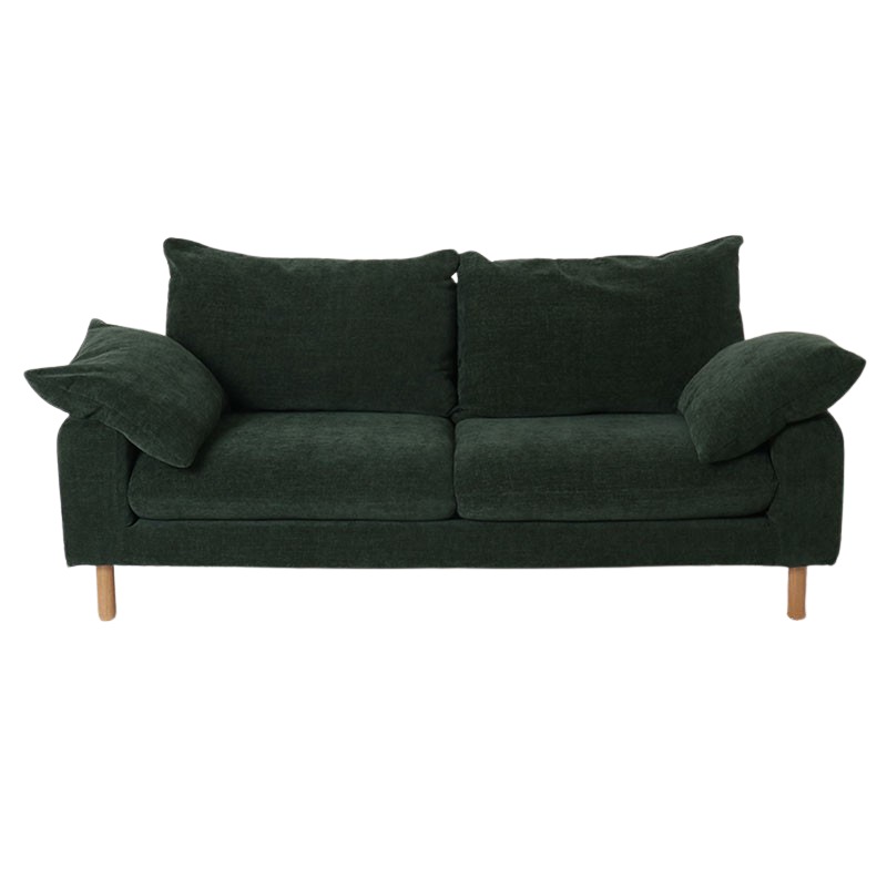 東京インテリア グリーンソファ 3人掛けソファ オットマン付 サイズ記載