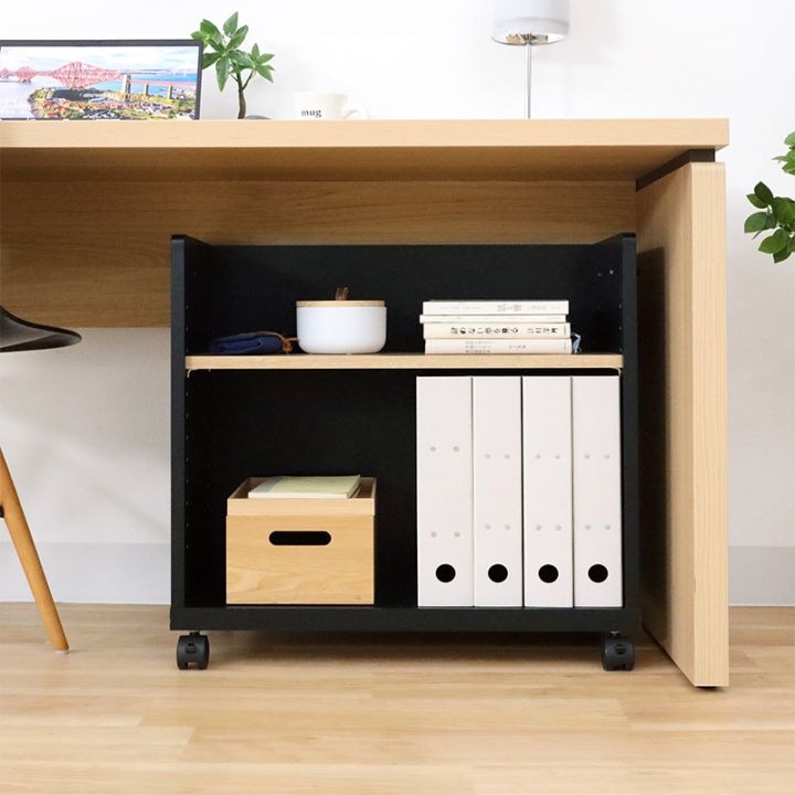 【メルカニ子】デスクワゴン デスクワゴン オフィスコ2 OBK-6060P BK 白井産業【お客様組立商品