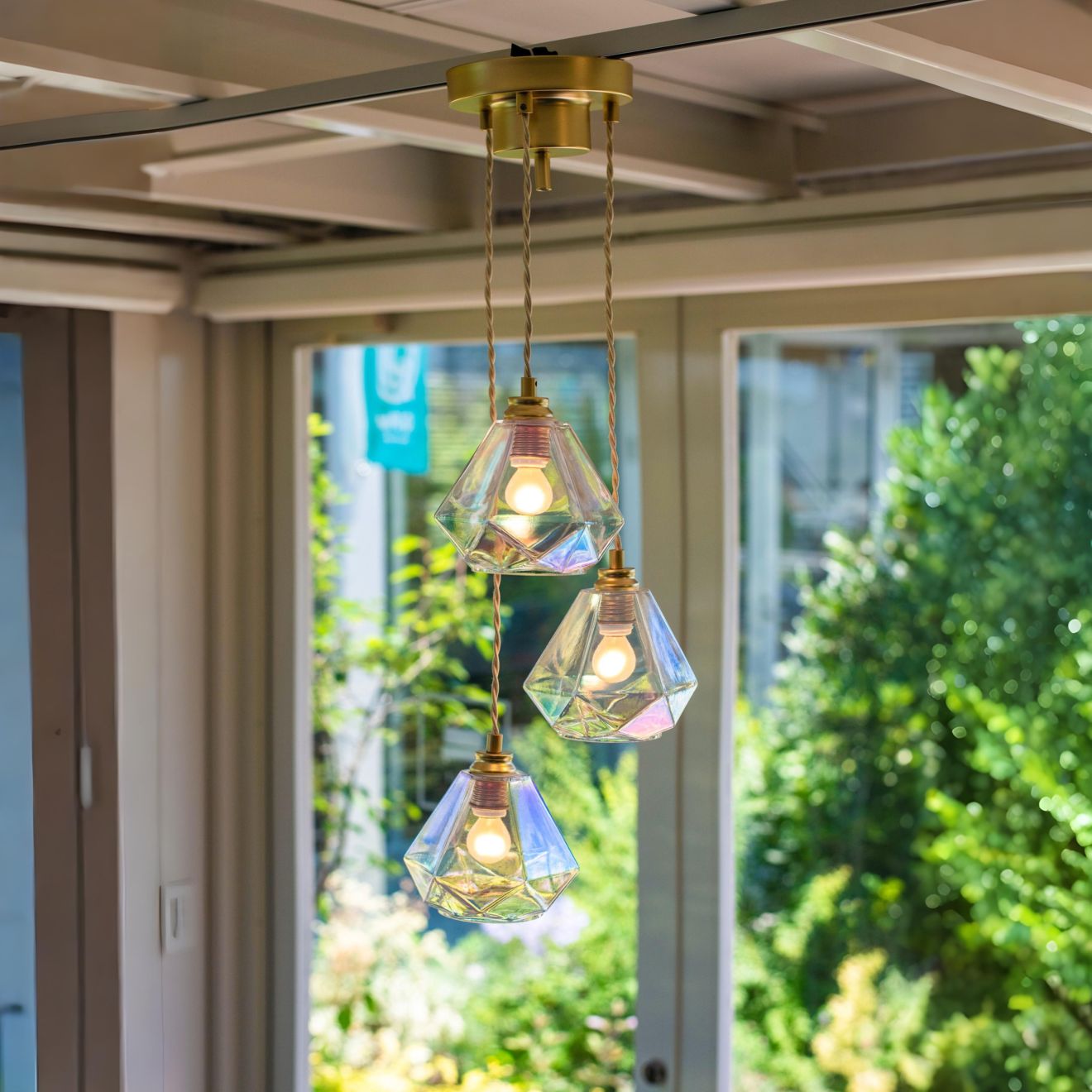 ガラス製3灯ペンダントライト 3灯 ペンダントライト Leon mini Spiral レオンミニ スパイラル