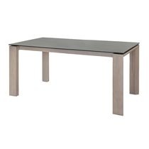 セラミックテーブル VEINWOOD TOP LGY+脚 VEINWOOD2 FRAME ASHGY【大型商品配送】