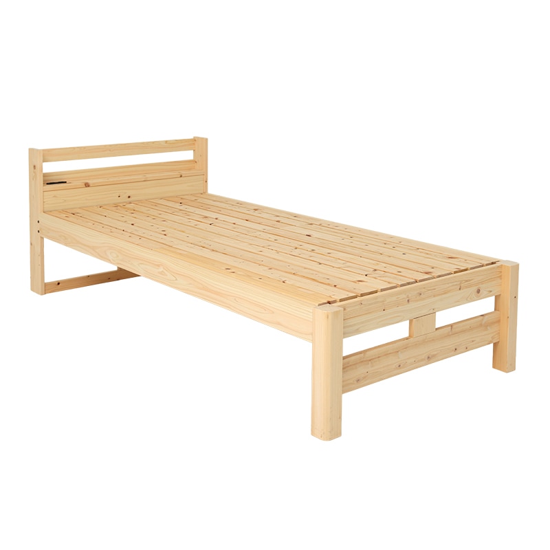 ベッドフレーム 頑丈檜ベッド すのこ【大型商品配送】の通販｜東京