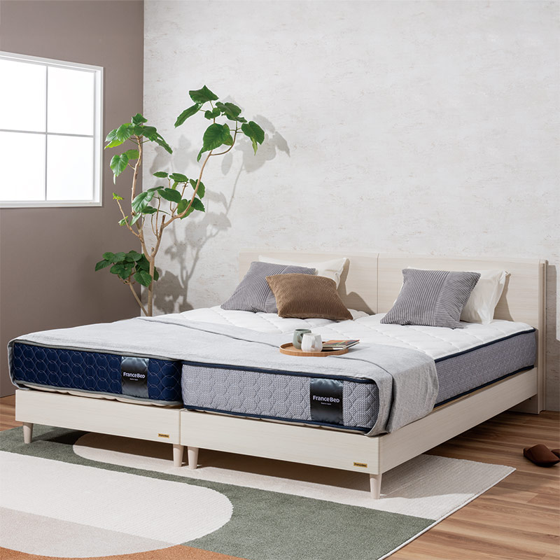 ツインベッドセット フレーム Tクリエイト C260ST LG WH + マットレス