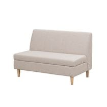 2Pソファ LD-カドル 木脚 2Pカバー IVアイボリー【大型商品配送】