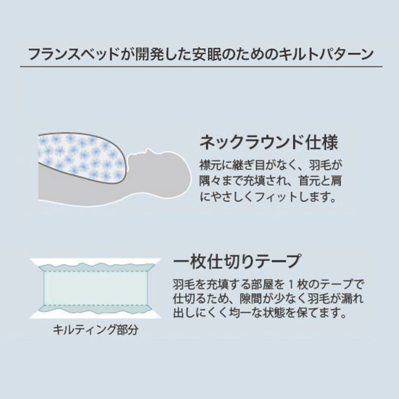 羽毛布団 ASミステル レギュラー フランスベッド ※納期2週間～の通販