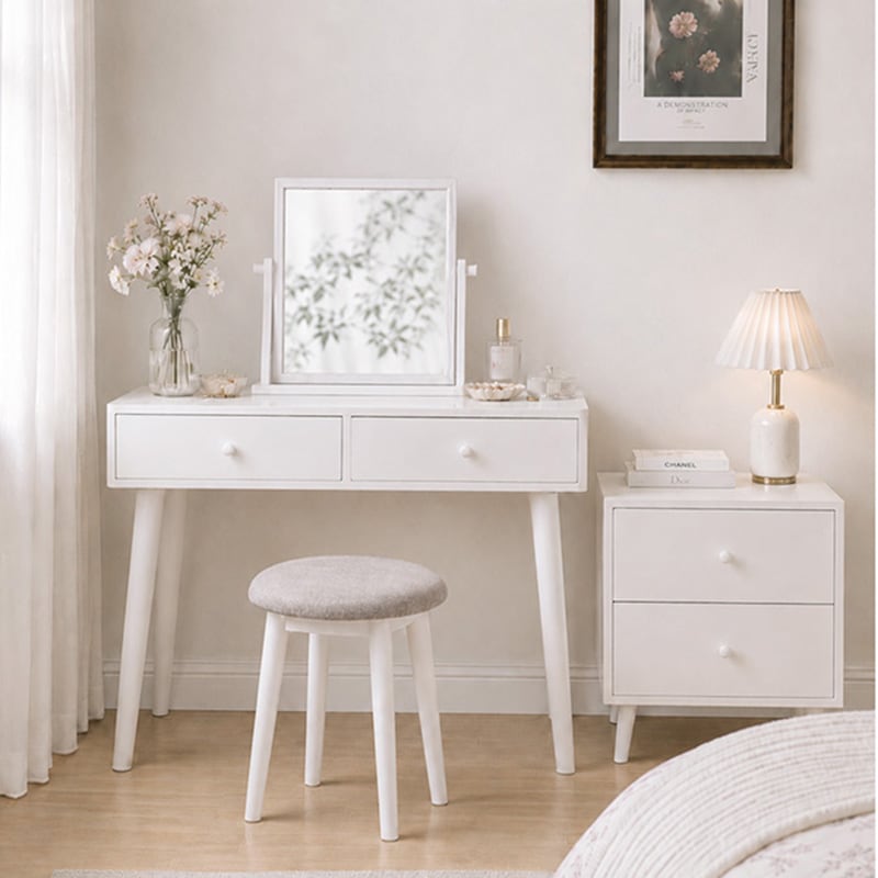 K*M様 MARUICHI ジラーレ2 スツール 展示品(JMF9-6) 卓上ミラー IFM-3912WH Frame Mirror M 【お客様組立商品】の通販