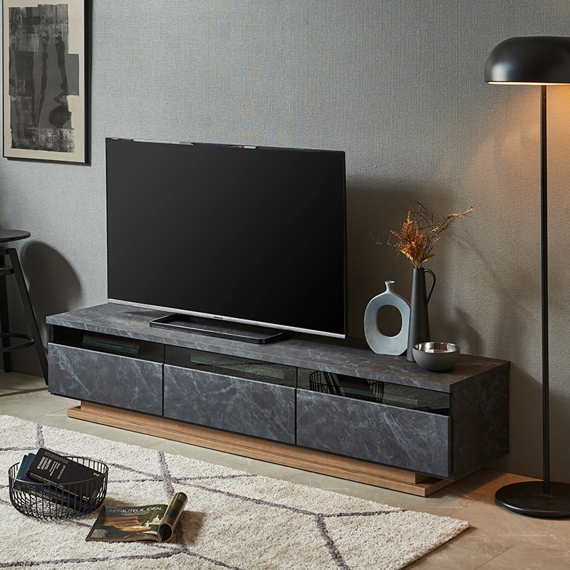 TVボード ブラットン 180LB BK【大型商品配送】の通販｜東京インテリア
