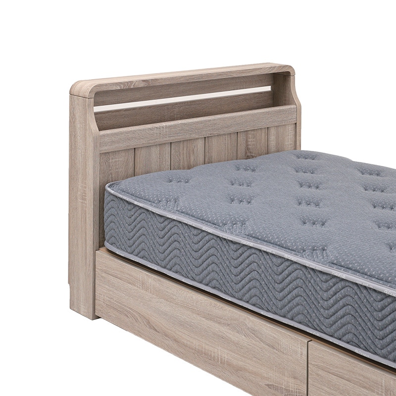 ベッドフレーム ポエル Lキャビ DR LGY【大型商品配送】 ※3サイズ有